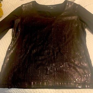 Black sequins tee.  Sequins on front plain cotton on black makes this versatile